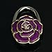 Folding Handbag Purse Bag Hanger Table Hook Hang Rose Flower Shape Purple