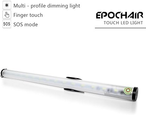 EpochAir Camping Light, Multi-functional Touch LED Light Bar for Home Wardrobe Climbing Hiking Fishing Outdoor Adventures Emergencies SOS (15 LED, 30 CM)