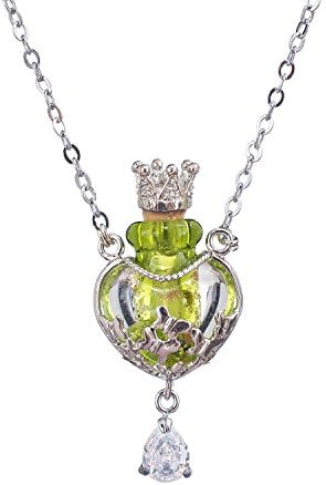 Murano Handmade Aromatherapy EO Necklace No Felt Pads or Diffusering Balls Required (Green)