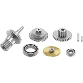 AGFRC A20BHM Servo Gear Set with Bearings &amp; Shafts | Replacement Gear Set for A20BHM Servo, Includes Steel Gears, Ball Bearings, Pin Shafts &amp; Output Shaft, Easy Install