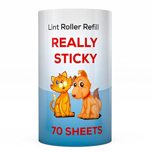 Really Sticky Tape Roller Refills for Pet Hair Roller - Best Pet Hair Removal Sheets if You Need Lint Rollers Extra Sticky - HUGE 3 PACK - 210 Sheets - Lint Refills fit all standard size Lint Rollers