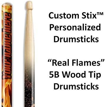 Personalized Drumsticks (1 Pair with each order) Flames custom drumsticks