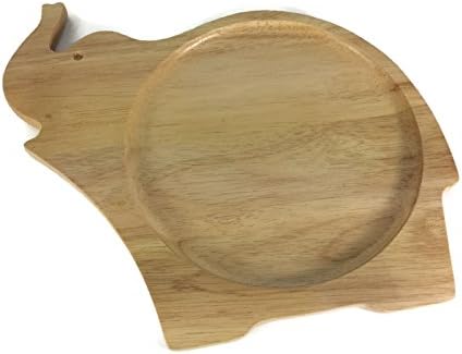 Elephant Pachyderm Shape Tray Food Tray Kids Kid Wooden Utensil Natural Rubber Wood Serving Tray Serving Bowl Restaurant Handcraft