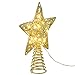 Juegoal 20 Lights Star Tree Topper, Gold Christmas Treetop Decoration - 9
