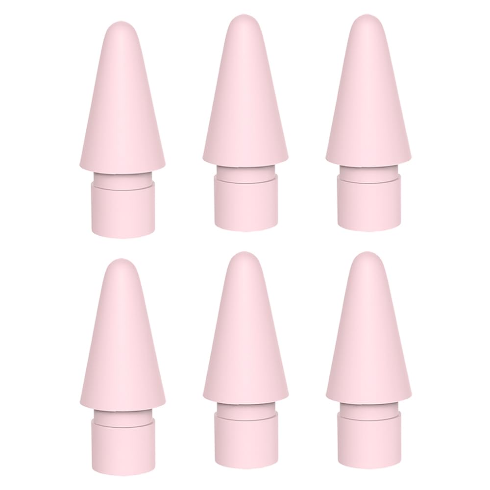 TUCANA 6PCS Replacement Pen Tips Compatible for iPad Pencil 1st & 2nd Generation (Pink, 6PCS)
