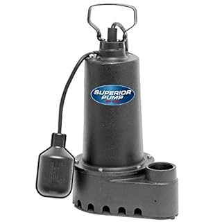 UPC 725113925070 product image for Superior Pump 92507 1/2 HP Cast Iron Submersible Sump Pump with Tethered Float S | upcitemdb.com