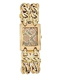 GUESS Women's Gold-Tone Dual Chain Bracelet Watch