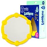 Mobi Lookee Sensory Bath Mirror for Kids, Shatterproof Baby &amp; Toddler Bathtub Mirror Toy, BPA-Free, Suction Cups for Fun &amp; Safe Play (6" Wide)