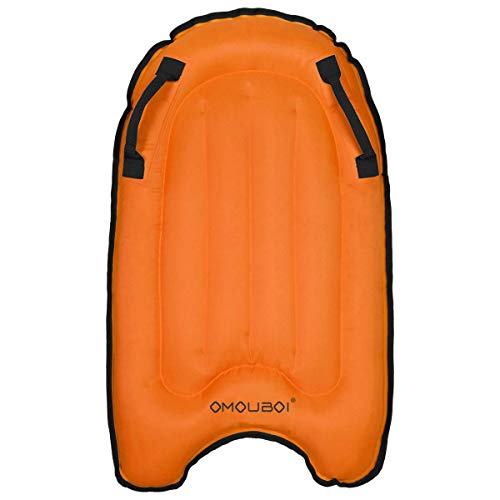 OMOUBOI Inflatable Bodyboard Pool Float Swim Air Bed (Orange) - Thumbnail 7