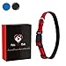 Premium Dog Collars | Reflective Lines for Safer Night Walks | Padded Webbing Protects Dogs From Rashes | Weather-proof Nylon Material Will Not Bleed Color | For Medium & Large Dogs | Red