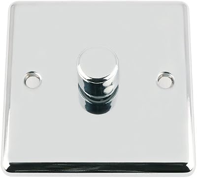 A5 Products LED Dimmer Switch 250W 1 Gang 2 Way Polished Chrome Classic