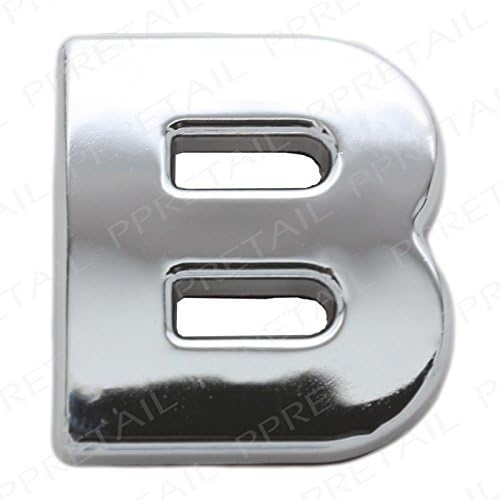 New Chrome 3D Self Adhesive Letter Number Car Badge Emblelm Sticker For Home & Auto (Letter B)