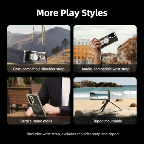 Master Grip para Samsung Galaxy S26 Ultra, Empuñadura de cámara con Batería de 3200 mAh, Filtro ND16, Flash del Teléfono Móvil, Carga Inalámbrica, Funda Magsafe,Empuñadura de Cámara para S26 DSLR