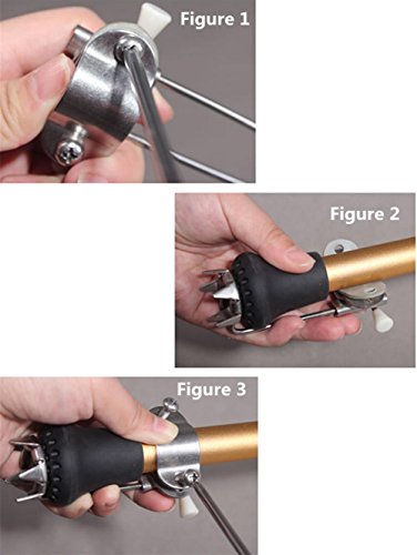 Effortsmy 1 Pairs Outdoor Crutches Crampons Non-Slip Crutch Paws Snow Claw Claw Nail Chain - 5 Tooth Stainless Steel ice Grip - Gray,10cm