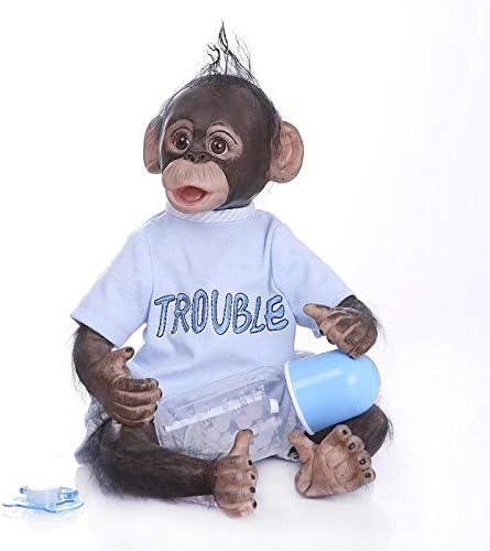 Pinky Reborn Baby Dolls 16inch 40 cm Handmade Newborn Baby Monkey Boy and Girl Dolls Soft Silicone Vinyl Lifelike Reborn Doll Best Gift for Kids Xmas - Image 4