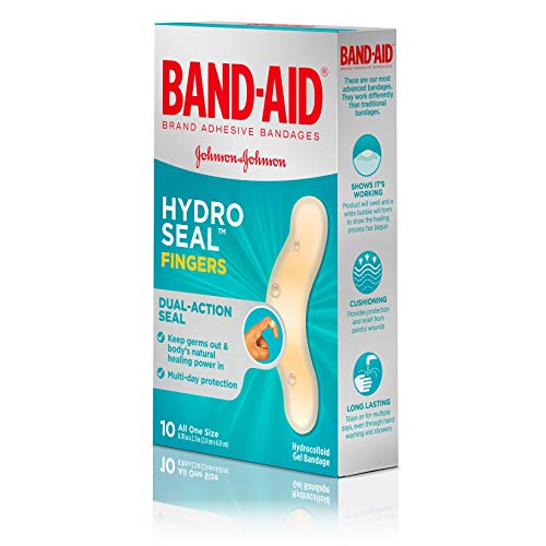 BandAid Brand Hydroseal Finger Adhesive Bandages for Wound Care and