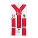 ELENKER Baby Boys Adjustable Elastic Solid Color 1 inch Suspenders (Size 30