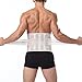 HURMES Back Support Belt - Breathable Mesh Panels Lumbar Back Brace with Double Pull Adjustable Compression Straps - Stabilizing Waist Belt for Chronic Pain, Sciatica, Spasms, Nerve Pain (White, XXL)