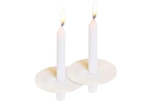 200 Church Candles with Drip Protectors for Devotional Candle Vigil Service, Box of 200 Candles, Unscented White 5" H X 1/2" 