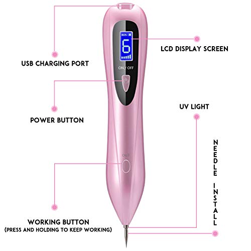 Yansu Skin Tag Portable Skin Care 10-Level Adjustable Eraser with LCD