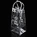 Ice Bag - Nuolux Clear Transparent PVC Champagne Wine Pouch Cooler Bag with Handle