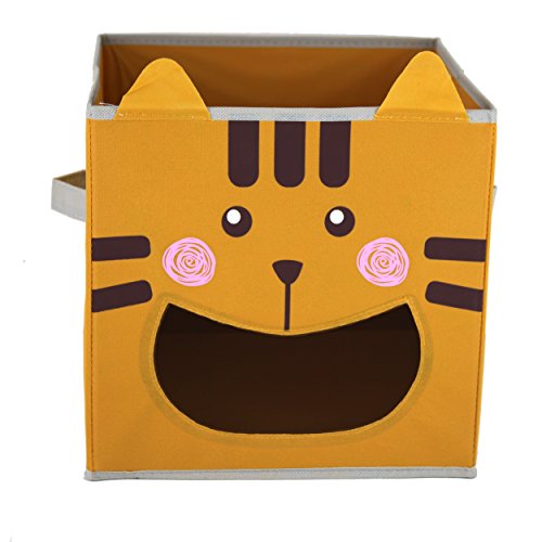 Paylak SCR499 Kids Storage Organizer Bins Fabric Set of 3 Animal Print with Handle