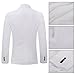 YUNCLOS Men's Slim Fit Casual 1 Button Notched Lapel Blazer Jacket White