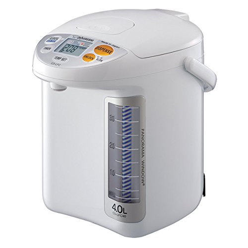 Zojirushi CD-LFC40 Panorama Window Micom Water Boiler and Warmer, 135 oz/4.0 L, White (Certified Refurbished)