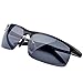 MOTELAN Men's Polarized Sunglasses for Driving Fishing Golf Metal Glasses UV400 Black