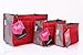 Periea Chelsy Purse Organizer Insert with Handles & 13 Pockets - 3 Sizes (Red, Small)