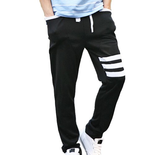Magiftbox Men's Slim Fit Harem Jogging Sports Stripe Pants