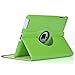 ATC 360 Degree Rotating iPad 2 Case (Green): Folio Convertible Cover Multi-angle Vertical and Horizontal Stand with Smart On/Off for the Apple iPad2