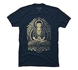 Gautama Buddha Weathered Halftone Men's Graphic T Shirt - Design By Humans