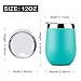 DOKIO 12 oz Cyan Wine Sippy Cup For Adults Insulated Wine Glasses Tumbler Stemless Stainless Steel Double Wall Vacuum Insulated Wine Mug With Lid Hot Drink Coffee Champagne Cocktail Mug Outdoors
