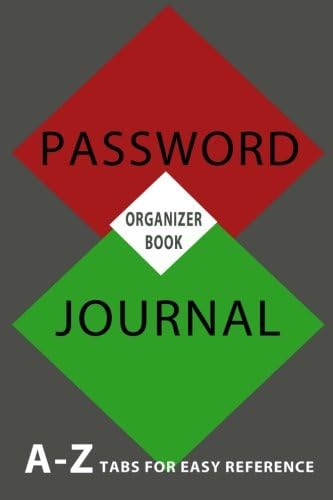 Password Journal : Personal Organizer Book For Storing All Your Passwords: With A-Z Tabs For Easy Reference (Password Journals)