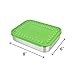 LunchBots Large Trio Stainless Steel Lunch Container -Three Section Design for Sandwich and Two Sides - Metal Bento Lunch Box - Eco-Friendly - Stainless Lid - Green Dots