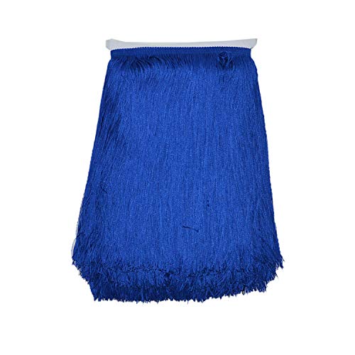 10Yard/Lot 30CM Polyester Tassel Fringe Lace Trimming for DIY Latin Dress Stage Clothes Fabric Accessories (Royal Blue)