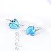 Blue Heart Crystal Earrings Sterling Silver Heart Shape Dangle Earrings Fine Jewelry for Women Girls
