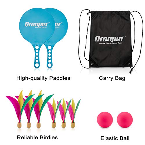 image for Qrooper Beach Paddle Ball Set,Funny Paddle Ball Game Racket Game with 