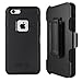 iPhone 6S Case, iPhone 6 Case Heavy Duty 4 Layer Built-in Touchable Screen Protector Shockproof Hybrid Hard Shell Cover with Belt Clip&Kickstand for iPhone 6 and iPhone 6s Case - Black