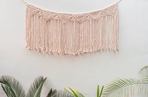 Macrame Wall Hanging - Handmade Macrame Art - Woven Wall Tapestry - Boho Wall Decor- Textile Wall hanging – 34”L X 17”H