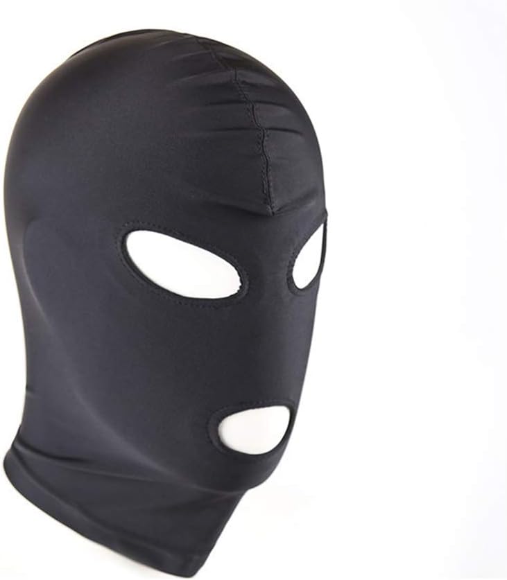 Breathable Hoods Face Cover Black Blindfold Head Mask Spandex Costume Hood Mask for Both Woman and Man