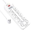 Surge Protector Power Strip with USB, 6ft Extension Cord, 10 Outlets and 4 USB Ports, AUOPLUS Mountable Power Strips…