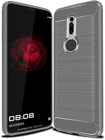 Huawei Mate RS Case, Rnicy Slim Anti-fingerprint Rubber Soft TPU Flexible Brushed Texture Protective Cover Case For Huawei Mate RS Porsche (Gray)