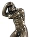 6 Inch Kneeling Male Nude Figure with Head in Hands Display Decor