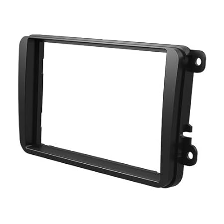 Audioproject A109 - Doppel-DIN ISO Radio-Blende VW Golf V 5 6 Caddy Touran Passat 3C Polo 6R Skoda Octavia Einbau-Rahmen schw