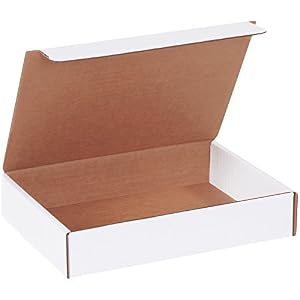 Image of Aviditi ML961 Corrugated Literature Mailer, 9" Length x 6-1/2" Width x 1-3/4" Height, Oyster White (Bundle of 50)