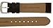 JP Leatherworks Mens Genuine Italian Leather Watchband Black 18mm Watch Band