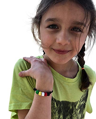 image for Generic Wordless Bracelet Kit- Black, White, Red, Green, Yellow Plasti