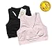 Kindred Bravely 2PACK French Terry Racerback Nursing Sleep Bra for Maternity / Breastfeeding (Large, 2 Pack, Black/Pink)